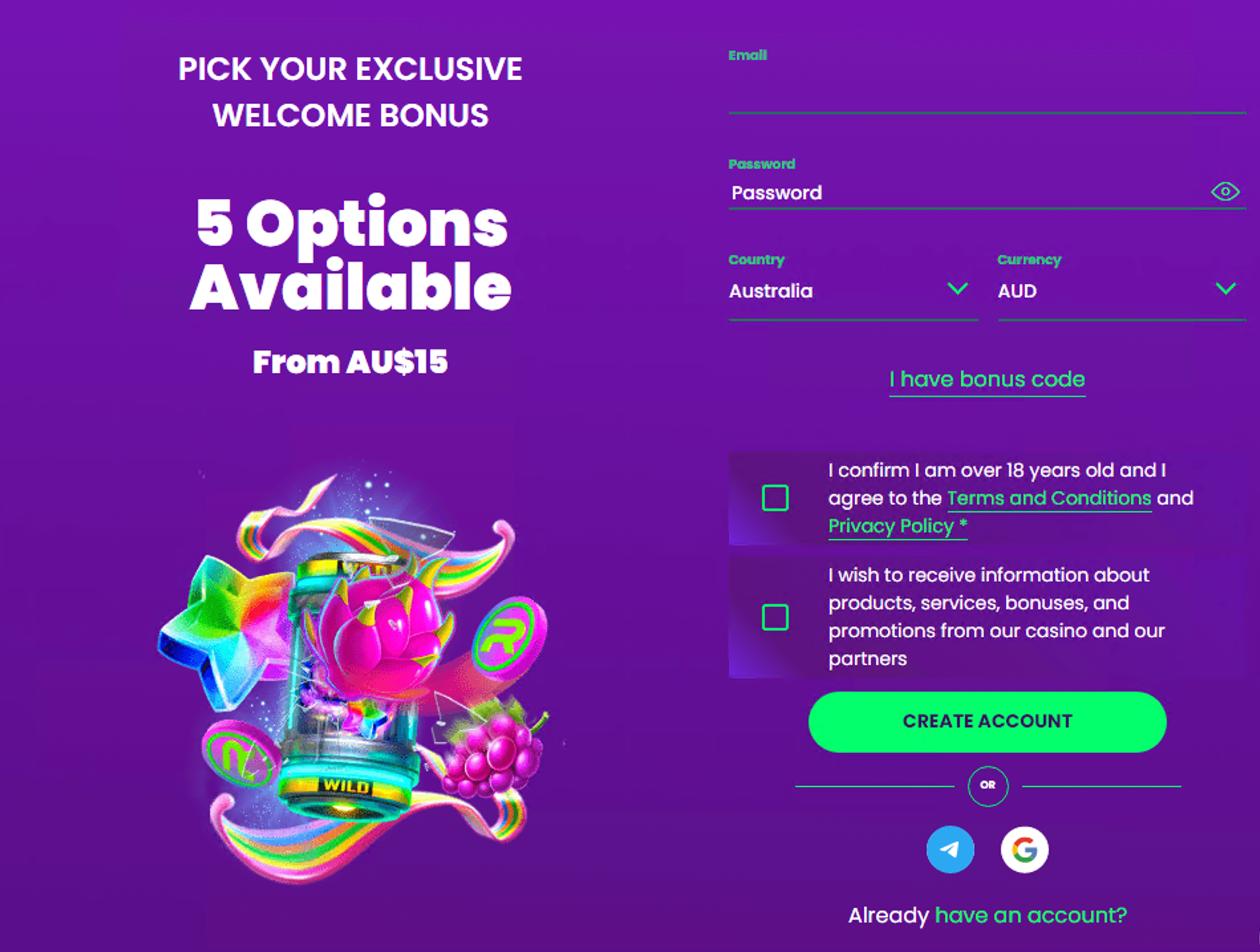 Rocket Casino Register